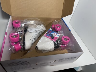 Riedell Quad Roller Skates - Wave White/pink Women s 4-11 Original Tags UNUSED