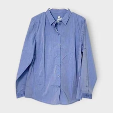 Chef Works Women's Urban Collection Long Sleeve Shirt - Light Blue Chambray - Si