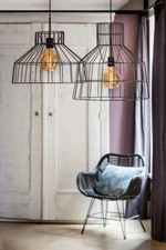 Kiana Ceiling Copper Frame Cage Style Light Hanging Lamp Wire Large Lighting
