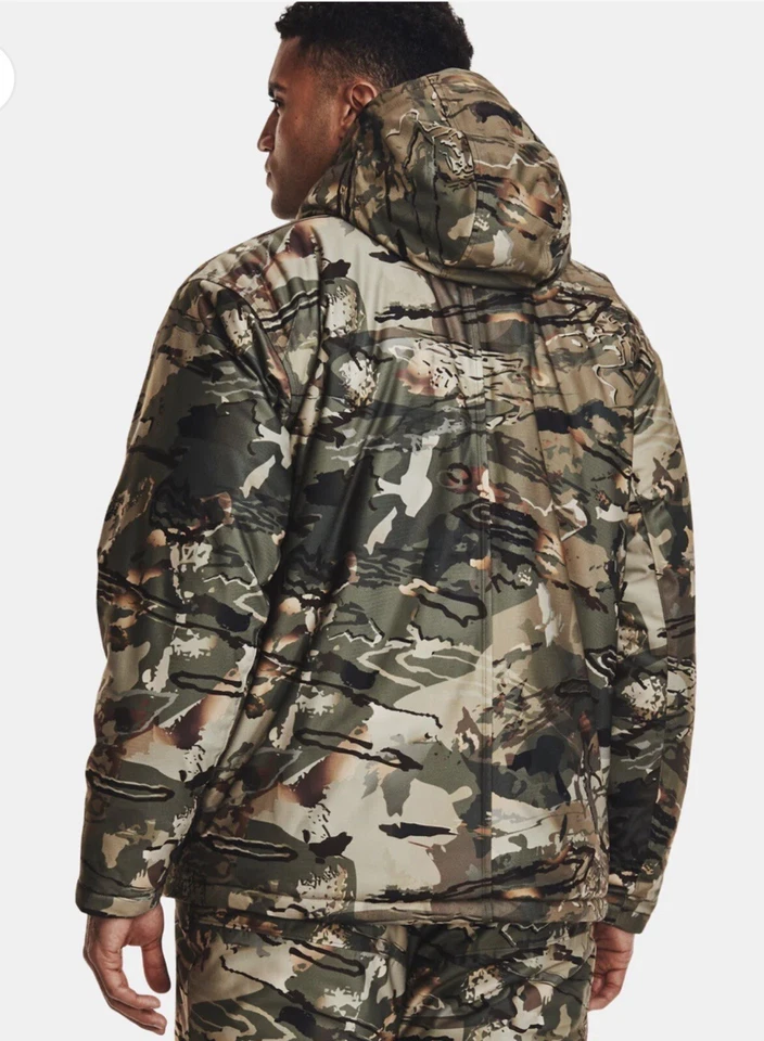 Under Armour Forest Timber Deep Freeze Hunting Camo Jacket And Pants Set-L - Image 3 of 4