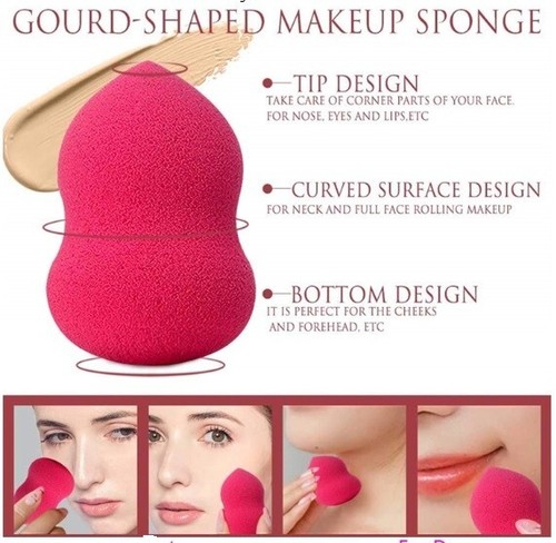Paquete de 3 esponjas de maquillaje con soporte - Base batidora soplos para un acabado impecable - Imagen 5 de 9
