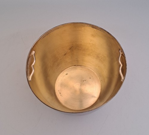 Antiker Gustave Keller Paris Silber Eiskübel Gold Vergoldet Legumier Einsatz Glas Deckel - Bild 8 von 12