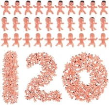 120 PCS Plastic Babies for Games, 1 Inch Bulk Mini Babies Tiny Babies for King C