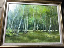Preston "Forest Landscape Scene" Oil Painting - Signed And Framed