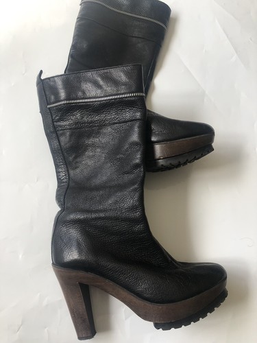 Luxury Designer Boots 37 Made Italy Designer Gothic Boho Style - Picture 5 of 11