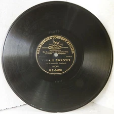 CORO POPOLARE LOMBARDO 1904 Black G&T 54538 Tra I Monti ITALIAN 78 RPM RECORD