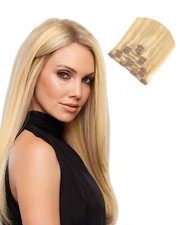 Clip in hair extensions real human hair,20in 120g 7pcs seamless 16 clips on hair
