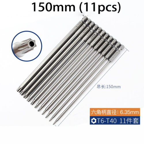 Long Reach Torx Star Hex Security Bit Set Tamper Proof Screwdriver Bit Hole - Picture 13 of 65