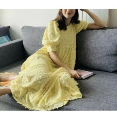 knee length dresses for ladies IC Collection Dress 6135D F24 M / Mustard main image 1