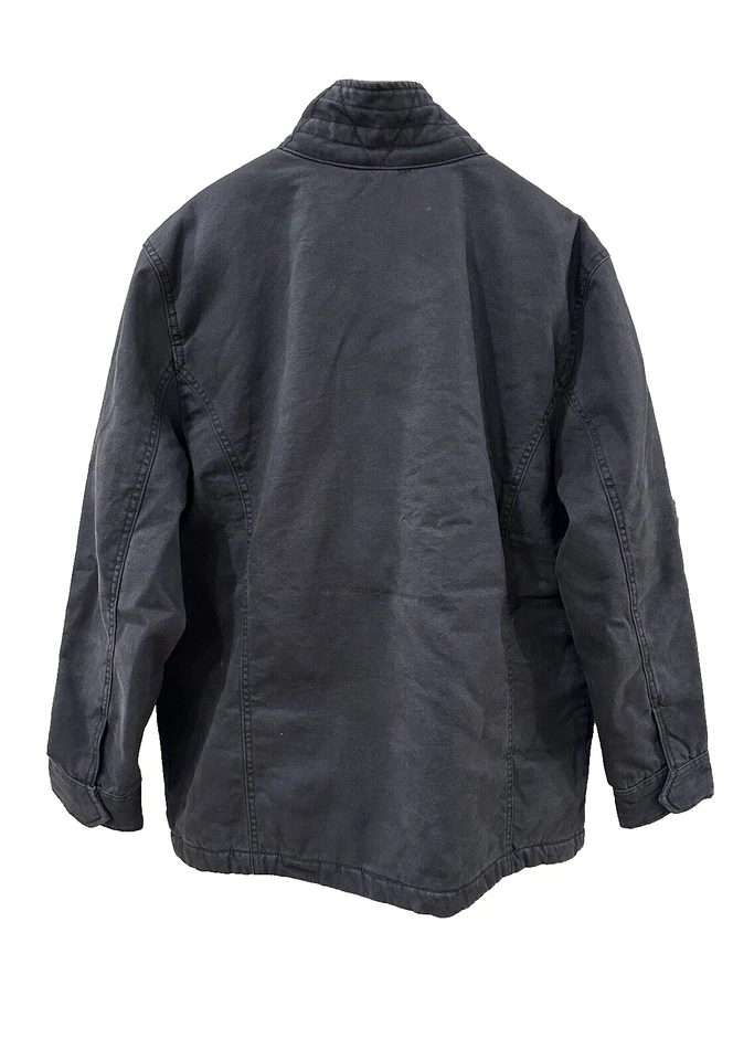 Chaqueta American Eagle Chore Field Utility Para Hombre Talla Grande Medio Forro Polar Negra Foto 2 de 4
