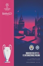 CHAMPIONS LEAGUE FINAL 2023 PROGRAMME COVER FRIDGE MAGNET  MAN CITY vINTER MILAN