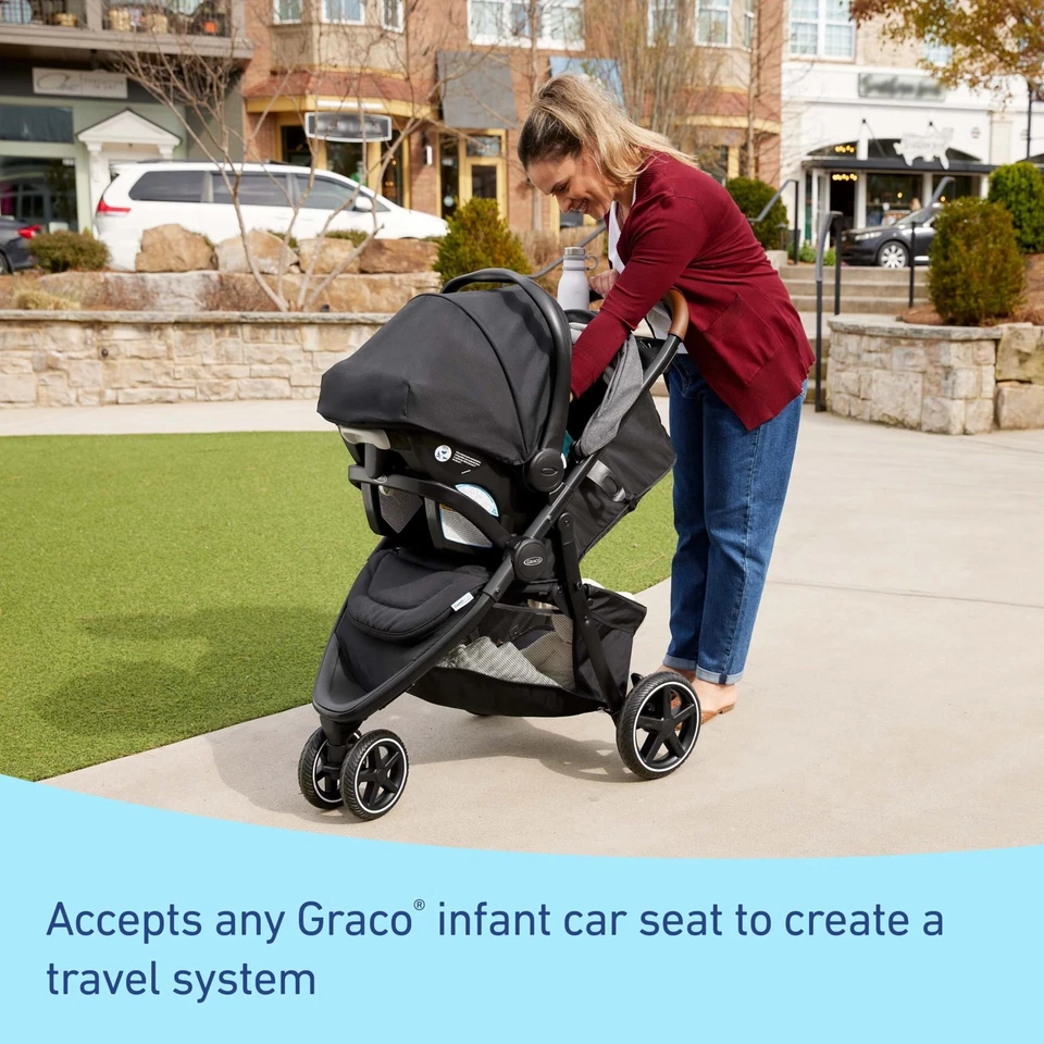 Graco Outpace LX All-Terrain 3-Wheel Baby Stroller, Cohen €” Compatible for Trav - Image 4 of 4