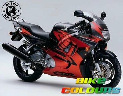 Honda 3 Touch Up Paint Kit Cbr600f 1998 Orange Heavy Grey And Black Ebay