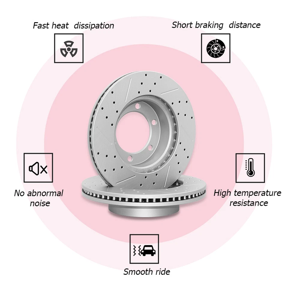 For 2017-2022 Honda CR-V Front Rear Brake Disc Rotors & Ceramic Pad Set - Image 3 of 4