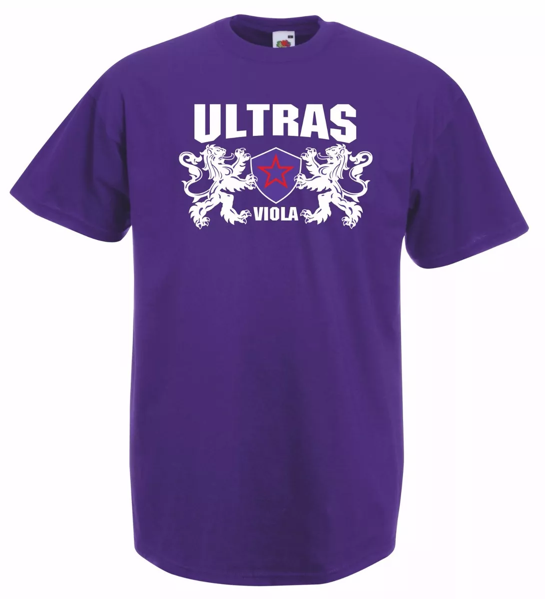 J1595 Ultras Purple Fiorentina Curva Fiesole Florence Collective T Shirt