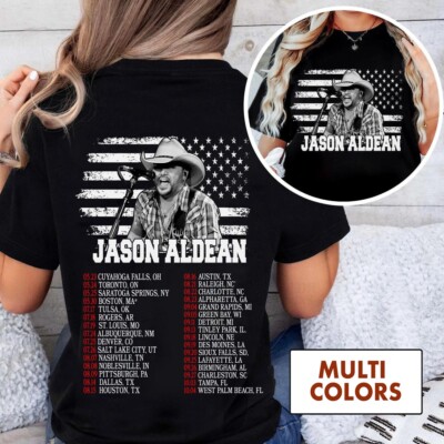 Jason Aldean Full Throttle Tour 2025 T-shirt Two Sides K49284