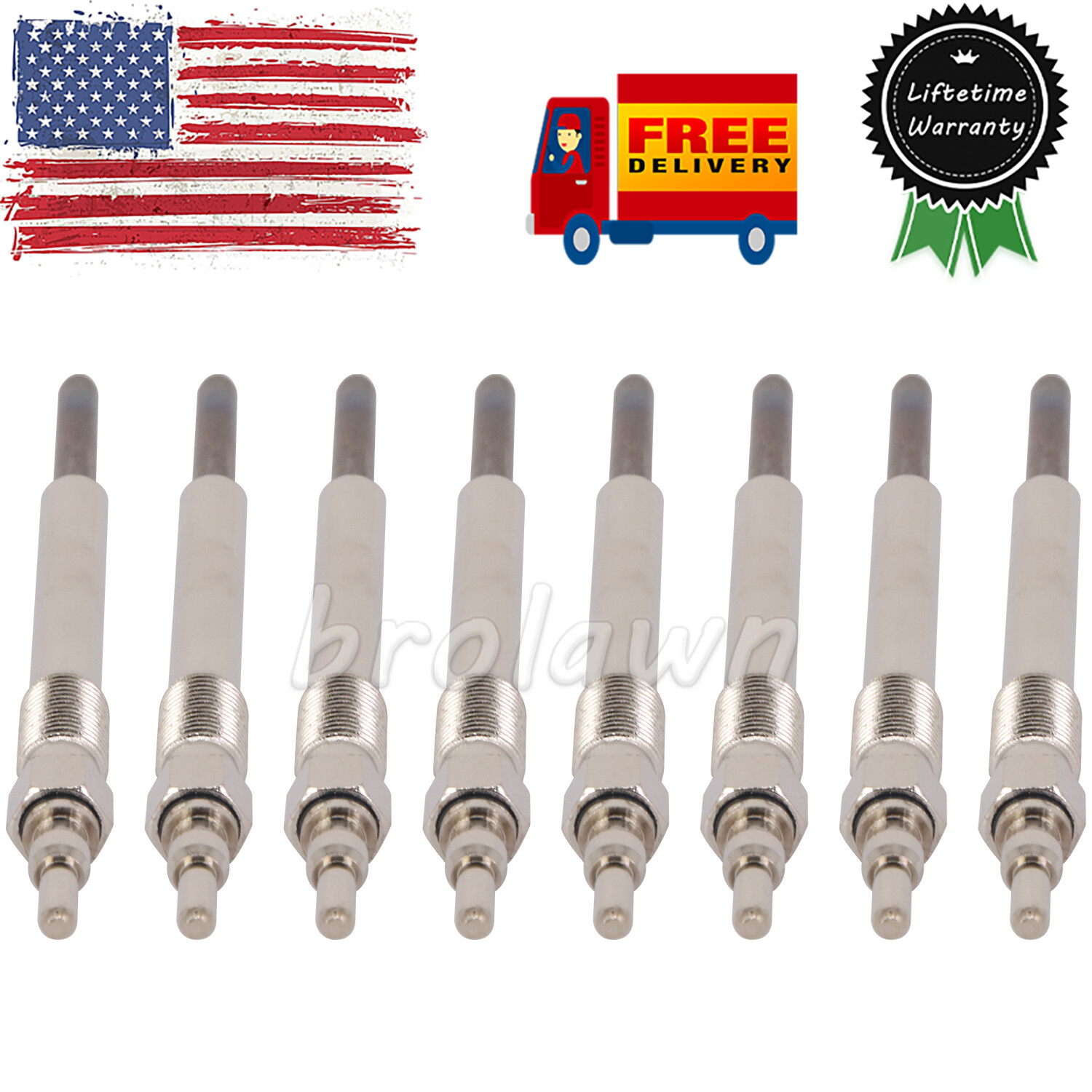 8Pcs ZD-11 Glow Plug F4TZ-12A342-BA For Ford F250 F350 7.3L Motorcraft ZD11