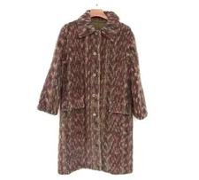 MISSONI 61% Wool Reversible Long Coat Outerwear Jacket Size 46 Clothing