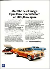 1973 Oldsmobile Omega - Again - Vintage Original Advertisement Print Car Ad D183