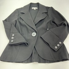 CAbi 177 Blazer Jacket Black Stretch Womens M