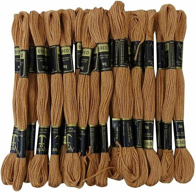 Anchor Embroidery Thread Stranded Cotton Threads Cross Stitch Hand Sewing Brown