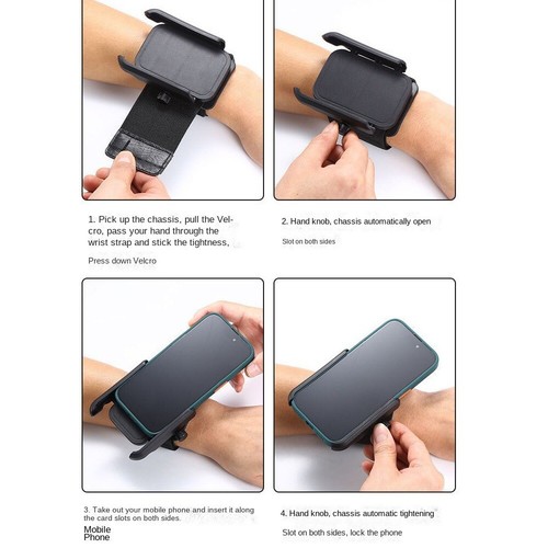 360° Rotating Wrist Strap Arm Band Phone Holder for Universal - Afbeelding 4 van 9