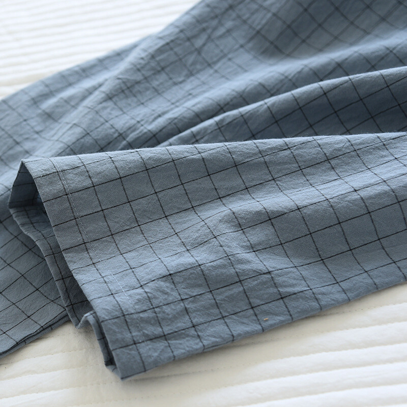 New Men Japanese Kimono Pajama Set Long Pants Cotton Sleepwear Nightwear Unisex