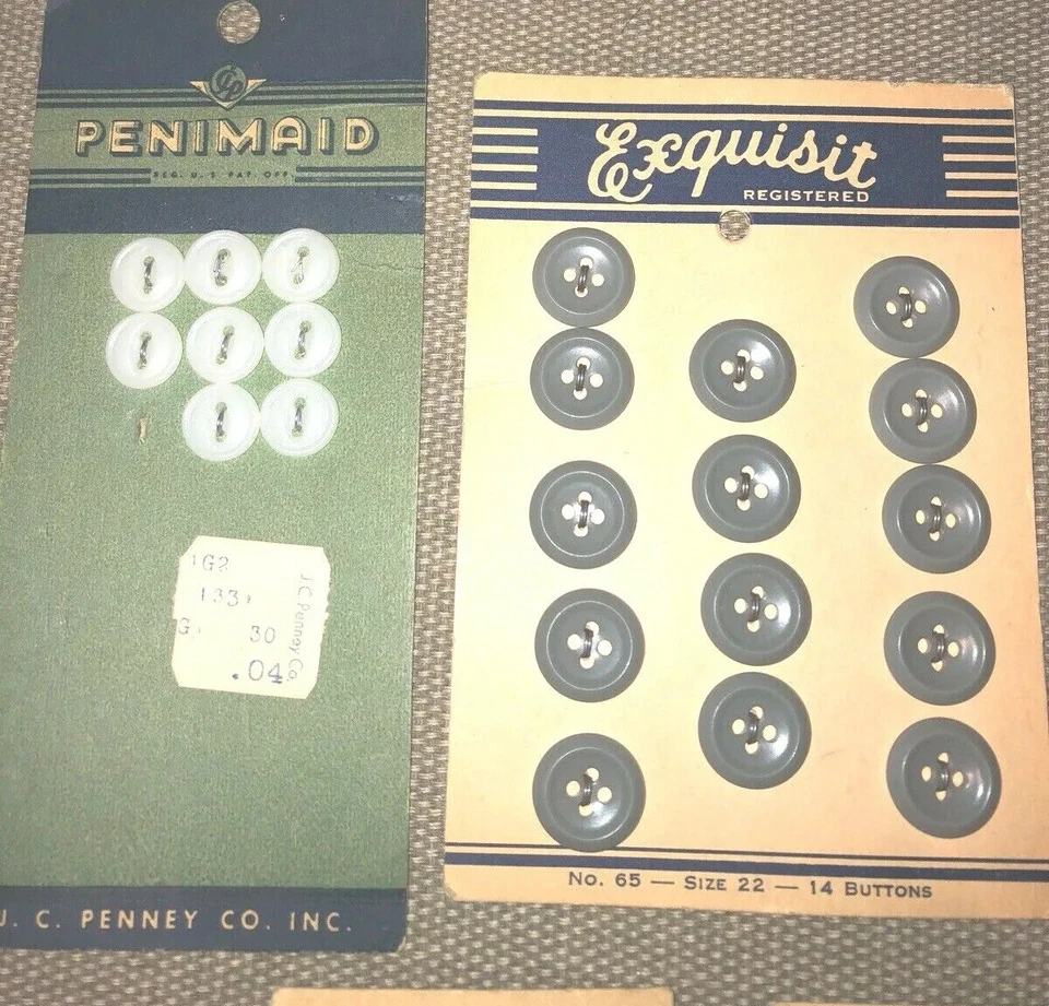 Antique Button Lot New old stock Le Chic La mode Exquisit L Chic 1950's MCM NOS - Image 4 of 4