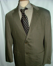 MENS RAVAZZOLO BLAZER SIZE 48 R 100 WOOL MADE IN ITALY GRAY STRIPED 460