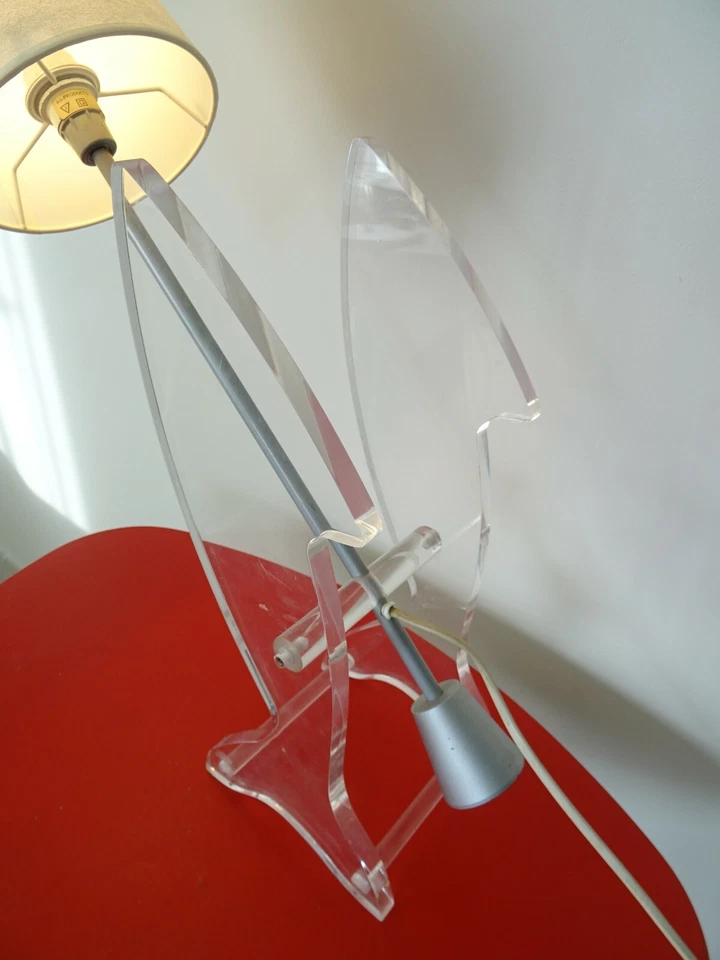 ancienne lampe de bureau plexiglas dumas starck romeo rega counterbalance lamp - Photo 3/4