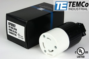 TEMCO-NEMA-L6-30C-Female-Plug-30A-250V-Locking-UL-Listed-for-Generator-RV-Welder