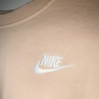 Nike Brown Pullover Sweatshirt Crew Neck Fleece Logo Embroidered Size Child L — photo 2