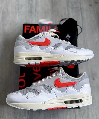 Nike Air Max 1 x Patta Hyper Crimson White, Gr. 43