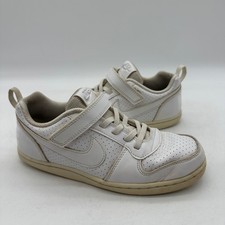 Nike AV3167-100 Kids 3Y Shoes White Court Borough Low 2 Sneaker w/ Strap Closure