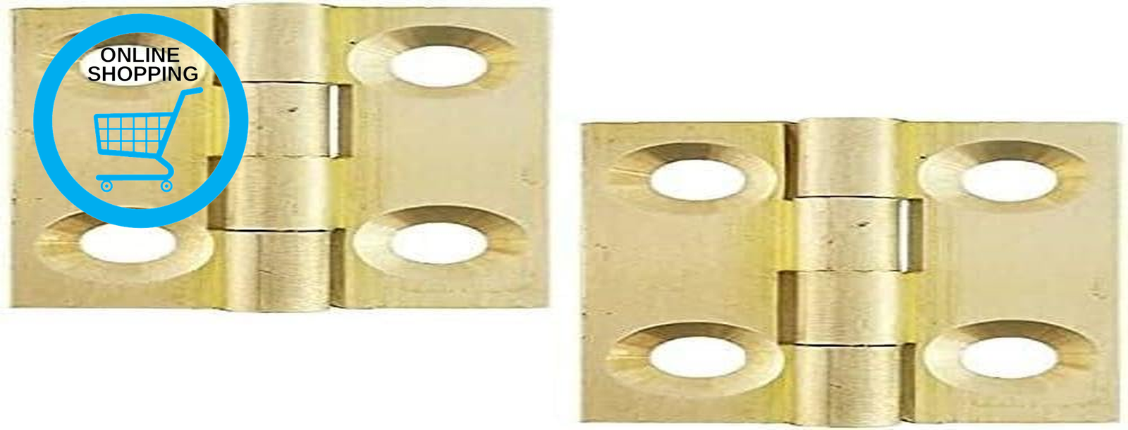 BH03469 (2 Pcs) 25Mm (1 Inch) Solid Brass Butt Hinge - Pack of 2 Pieces