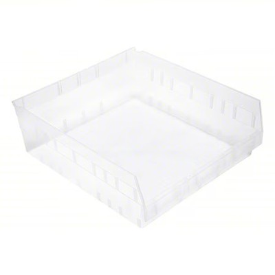 Quantum Storage Systems Qsb222cl Economy Nesting Shelf Bin, Plastic, Clear, 6