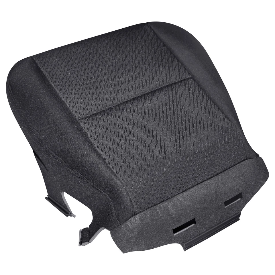 Cubierta de asiento de tela delantera negra para 07-14 GMC Sierra 1500 2500HD 3500HD ambos lados Foto 4 de 4
