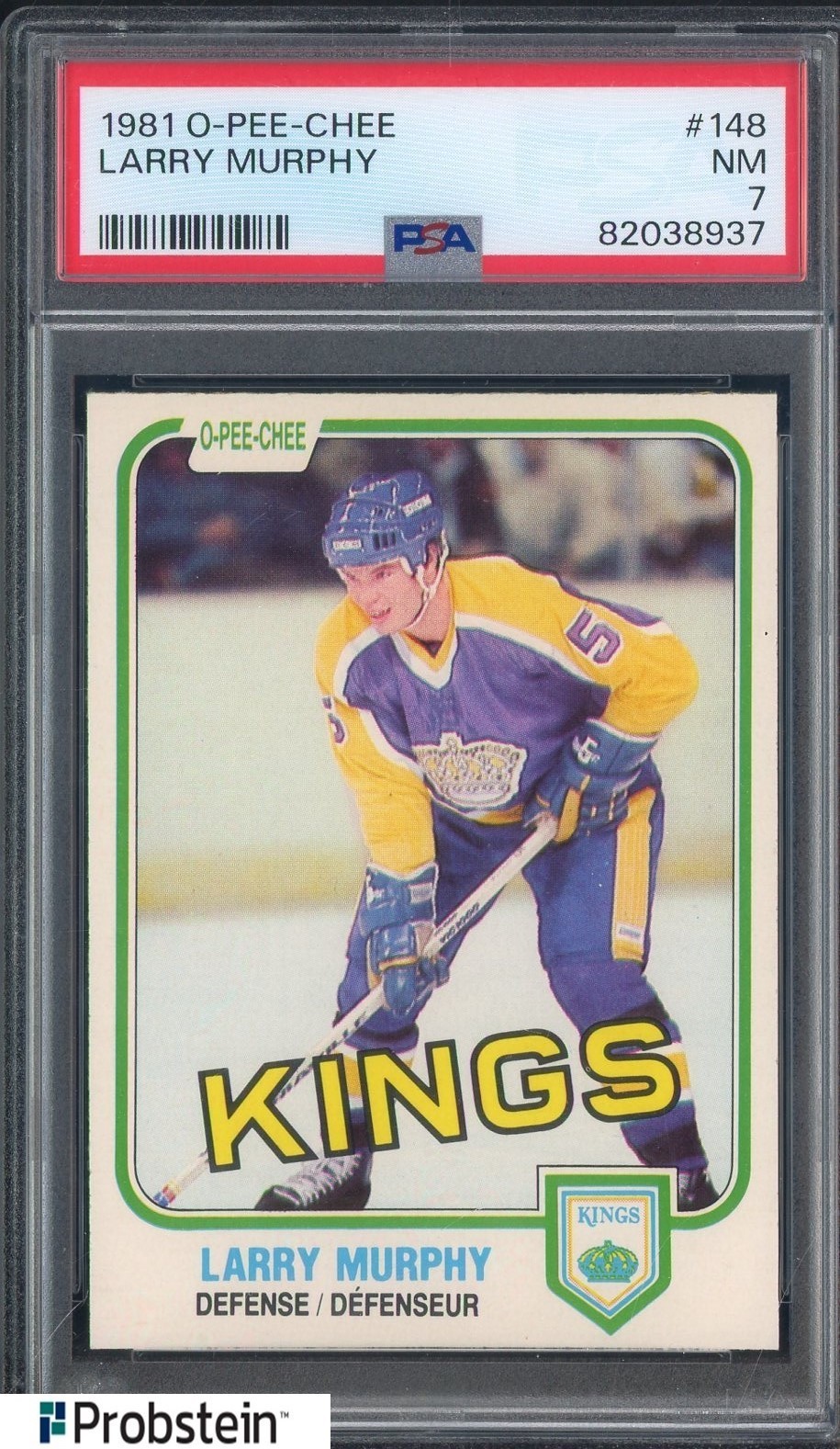 1981 O-PEE-CHEE OPC Hockey #148 Larry Murphy Kings RC Rookie PSA 7 NM