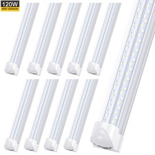 10 Pack 8FT 120W LED Tube Light Bulbs,T8 Integrate 4 Row Led Shop Light Fixture
