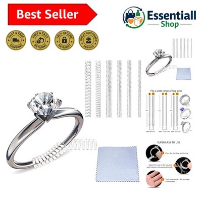 Invisible Ring Sizers for Loose Rings - Adjustable & Comfortable Fit, 12 Pack