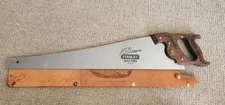  93 STANLEY 150TH ANNIVERSARY SKEW BACK PANEL SAW W/ SHEATH LMTD ED. S/N 0182