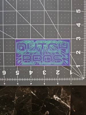 Dutch Bros   Rare   Purple Teal   Sacramento Grand Opening Sticker
