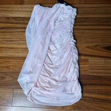 Fashion Nova Novelle Strapless Ruched Mesh Mini Dress Blush Pink Size M D8889