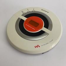 Sony D-EJ100PS Psyc Walkman Portable CD Player White/Orange - Tested RARE c
