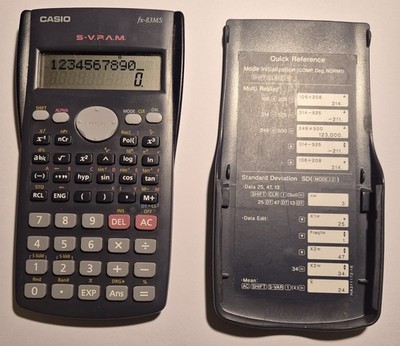Casio wissenschaftlicher Taschenrechner fx-83MS SVPAM im Etui - neue Batterie verbaut