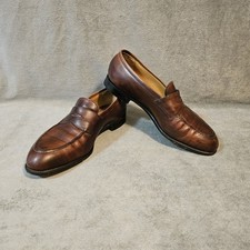 Edward Green Sir Wilson Brown Leather Penny Loafers 184 Last UK 9.5 US 10 EU44