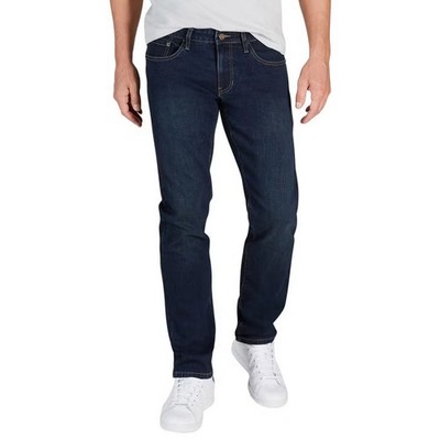 IZOD Men s  Blue Denim Straight Fit Comfort Stretch 5-Pocket Jeans