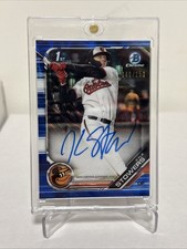 2019 Bowman Chrome Auto Kyle Stowers Blue Wave Refractor /150 #CDA-KS (AU,RC)
