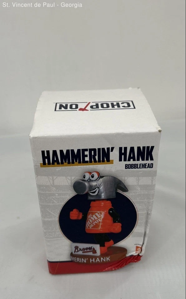 Atlanta Braves Home Depot Herramienta Carrera Hammerin’ Hank Mini Bobblehead 7/2/23 Foto 4 de 4