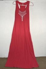 XHILARATION WOMENS PINK TRIBAL PRINT MAXI DRESS SIZE SMALL BOHO FESTIVAL